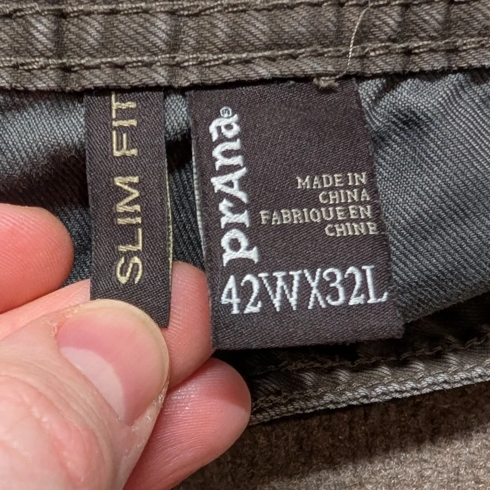 PrAna Men's Bridger Jeans Brown Slim 42 x 32
